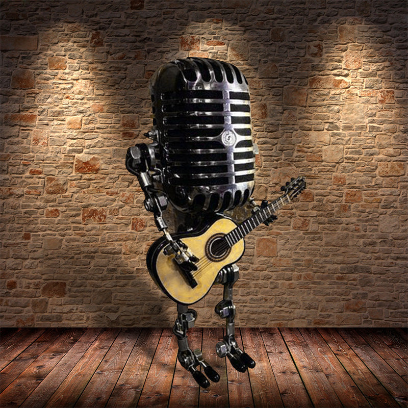 Vintage Style Microphone Robot Figure - Fesara