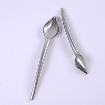Silver Metal Serving Spoon