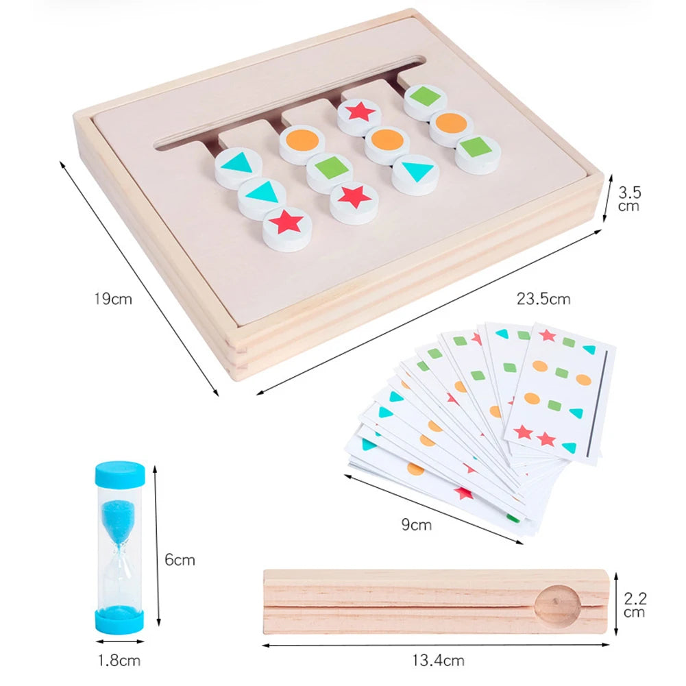 Wooden Shape Color Sorting Educational Toy
