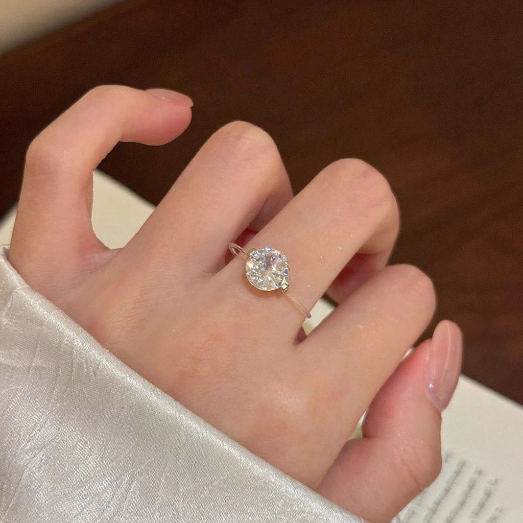 Timeless S925 1-2 Carat Moissanite Solitaire Ring