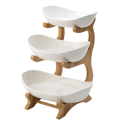 Stackable 3 Tier Fresh Fruit Bowl