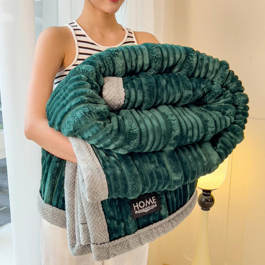 Soft Faux Fur Throw Blanket for Bed and Couch