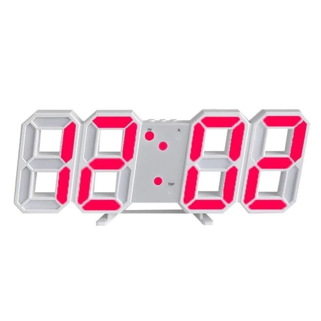 Stylish 3D LED Wall Clock – Large Digital Display