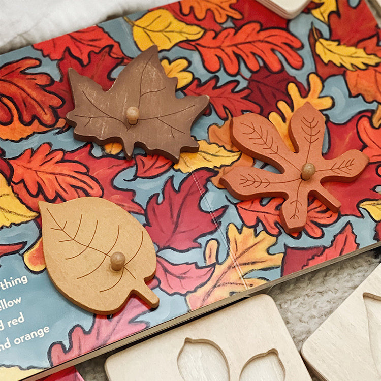 Natural Wooden Leaf Shape Sorting Puzzle