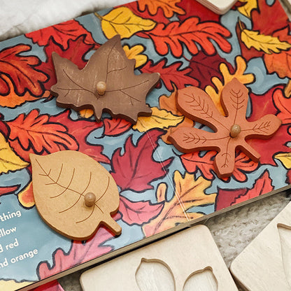 Natural Wooden Leaf Shape Sorting Puzzle