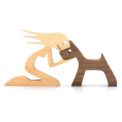 Cute Animal Figurine Wood Home Decor