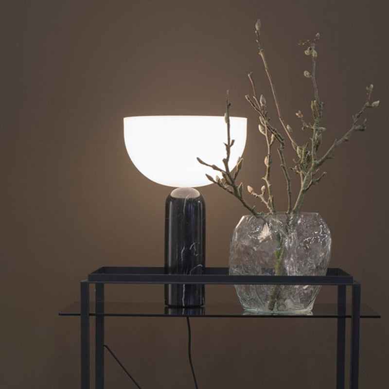 Elegant Marble Table Lamp with Gold Details