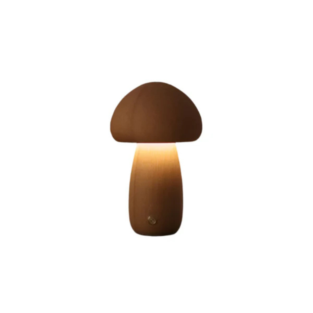 Natural Wooden Desk Light with USB Charging