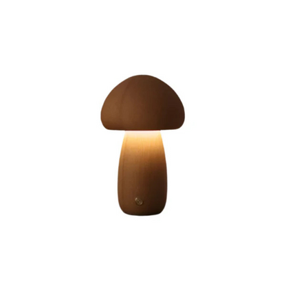 Natural Wooden Desk Light with USB Charging