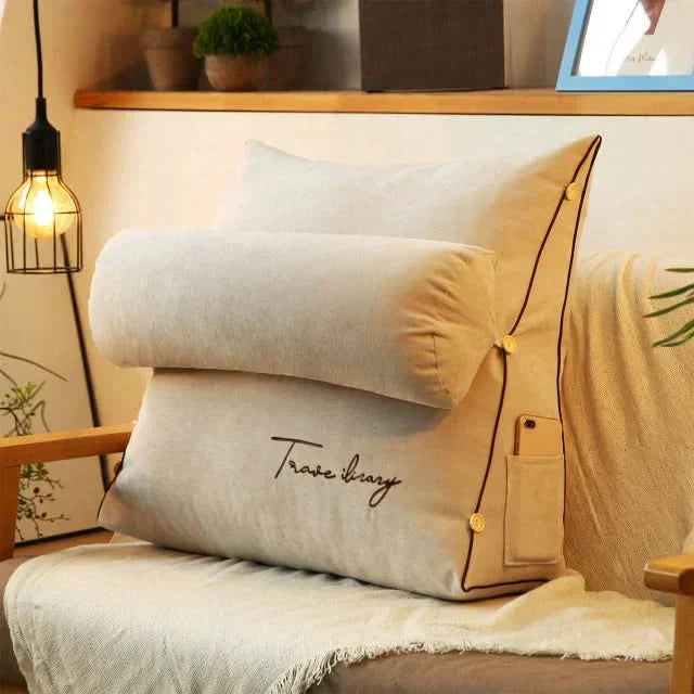 Contour Back Support Pillow with Built in Neck Rest