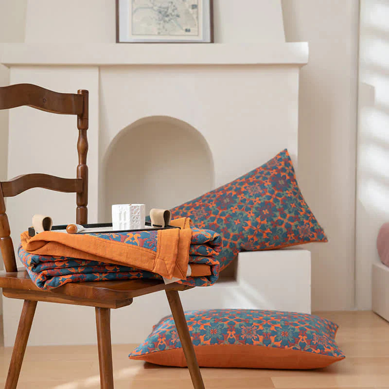 Colorful Patchwork Cotton Bedding Quilt