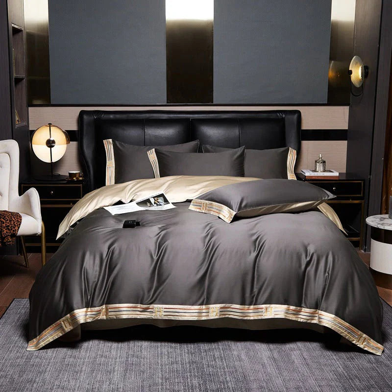 Soft Satin Bed Sheets 4 Piece Comfort Set