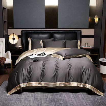 Soft Satin Bed Sheets 4 Piece Comfort Set