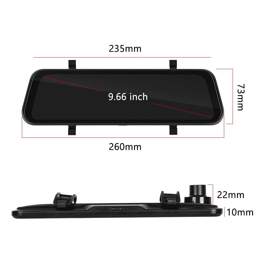 Advanced HD Car Mirror Dash Camera with Wi-Fi Connectivity