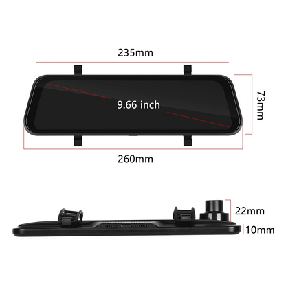 Advanced HD Car Mirror Dash Camera with Wi-Fi Connectivity