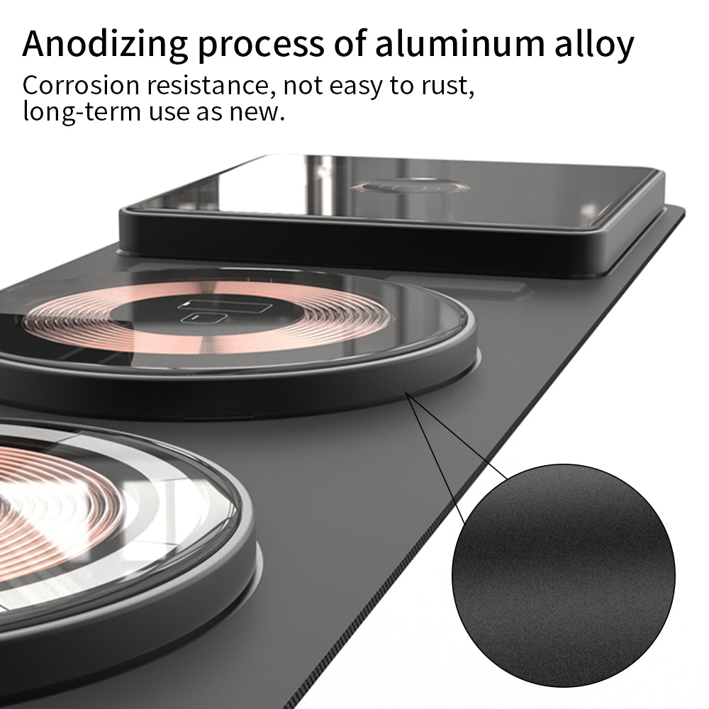 Compact Fast Wireless Phone Charging Pad