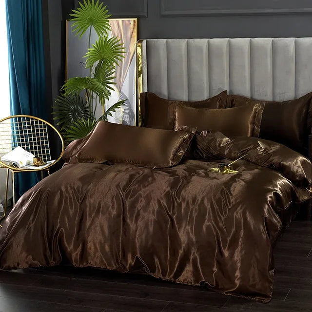 Soft Silk Bedding Set - Elegant Satin Sheets