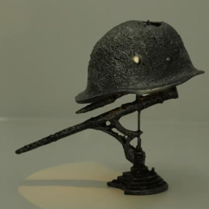 Rustic Metal Helmet Desk Lamp – Classic Vintage Home Lighting