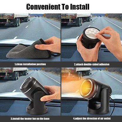 Compact 360° Rotating Car Warmer