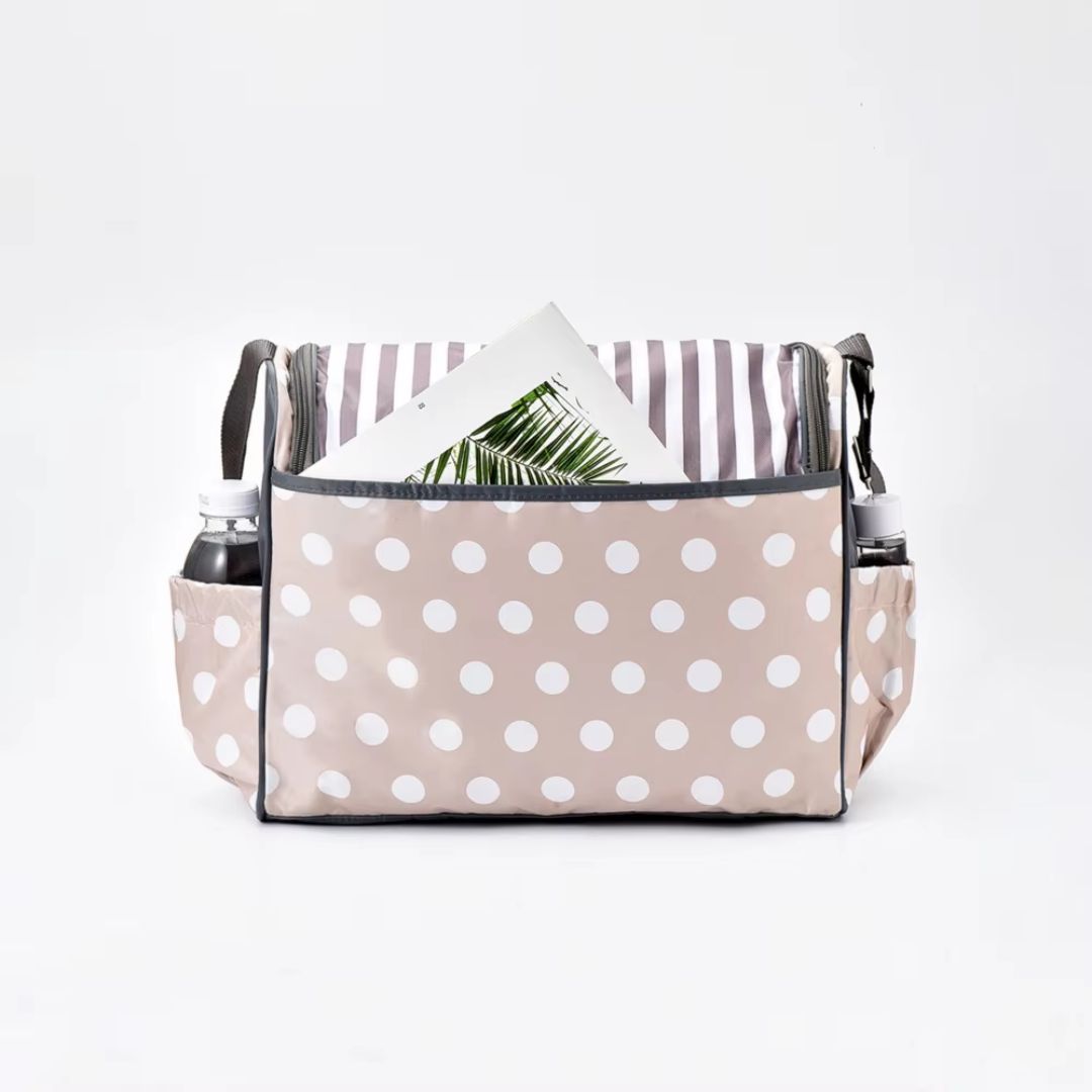 Fesara Baby Diaper Bag Navy with Pad and Bottle Pouch