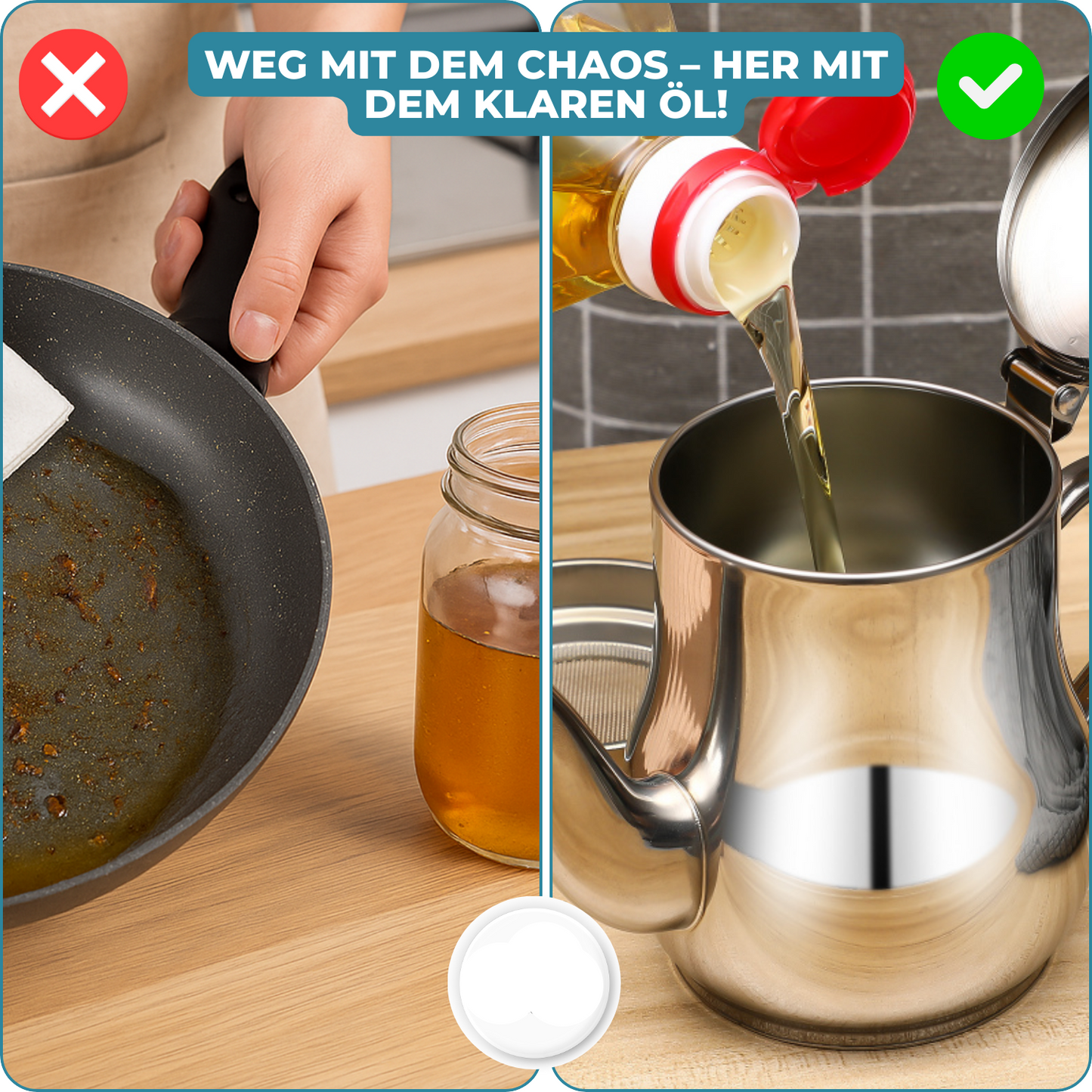 Fesara OilMate - Easy Fat Strainer for Less Mess