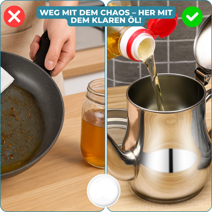 Fesara OilMate - Easy Fat Strainer for Less Mess