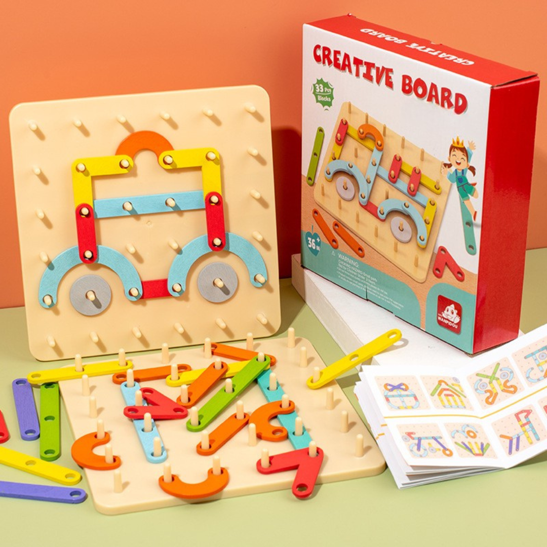 Educational Wood Nail Sorting Toy - Fesara