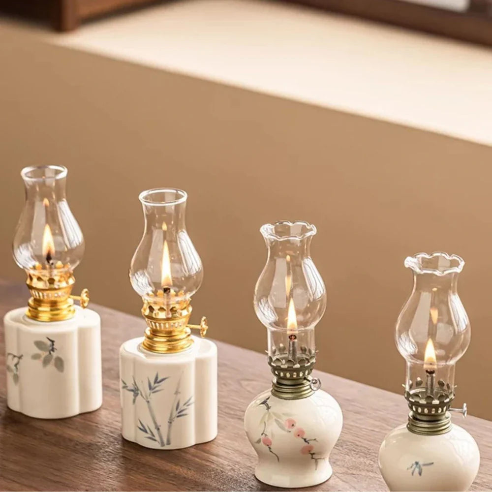 Warm Glow Kerosene Oil Lamp