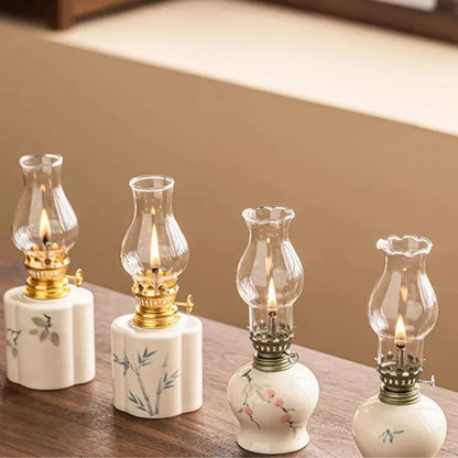 Warm Glow Kerosene Oil Lamp