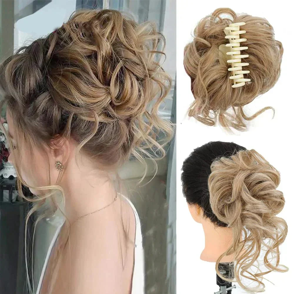 Fesara | Bouncy Bun Hair Extension - Easy Clip in Hairpiece