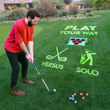 Compact Travel Golf Pong Party Game