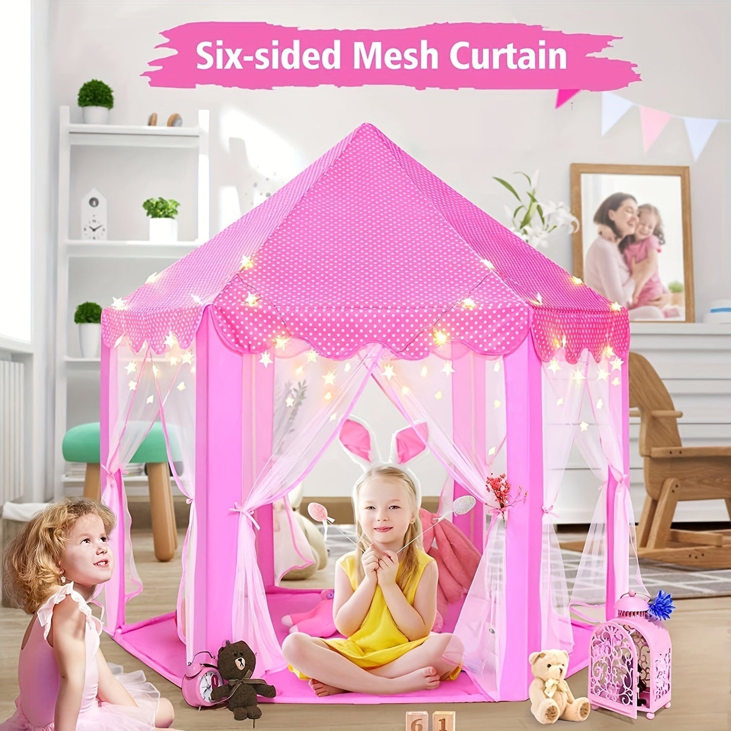 Pink Fairy Playhouse Tent for Kids