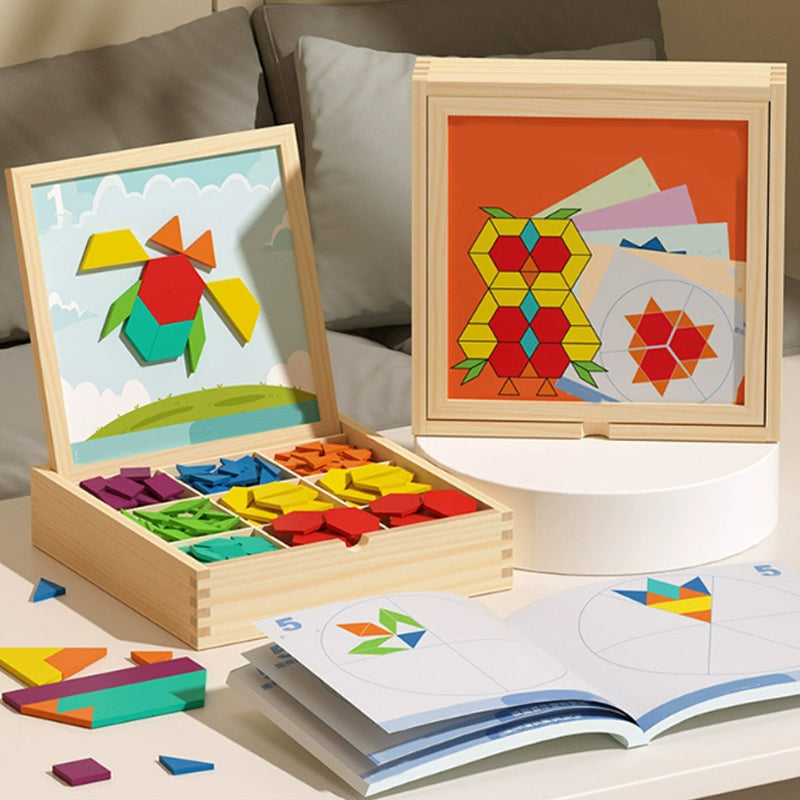 Magnetic Wooden Building Blocks for Kids