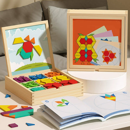 Magnetic Wooden Building Blocks for Kids