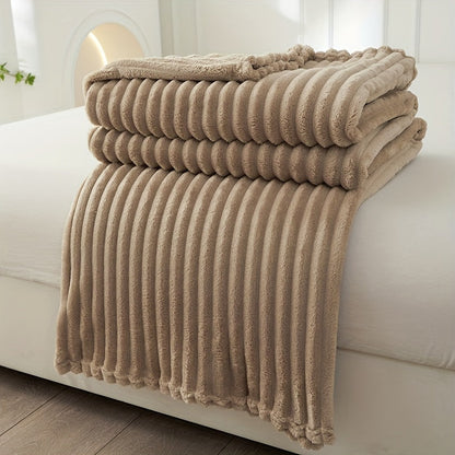 Cozy Ribbed Throw Blanket