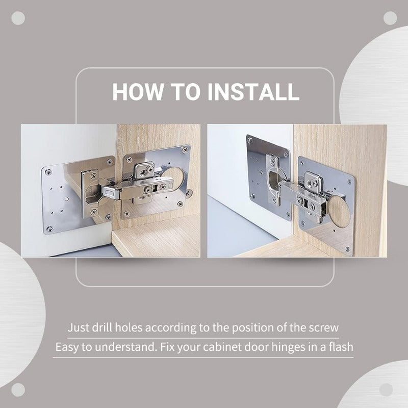 Easy Fix Cabinet Hinge Replacement Kit Stainless Steel