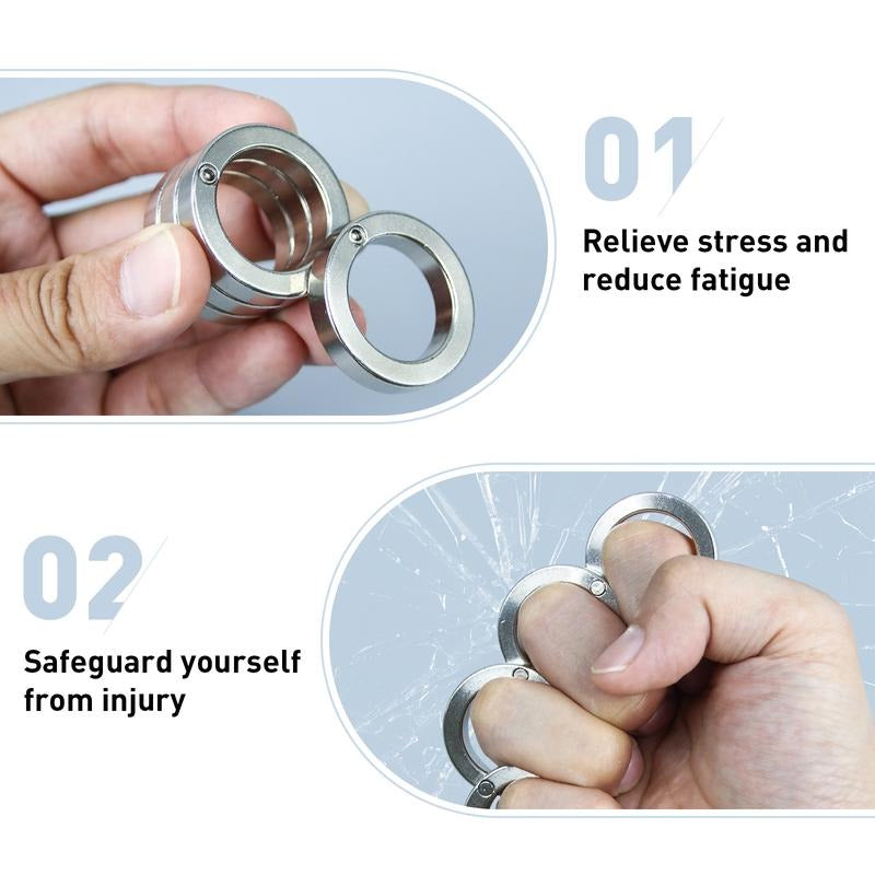 Portable 4 Ring Fidget Spinner Toy
