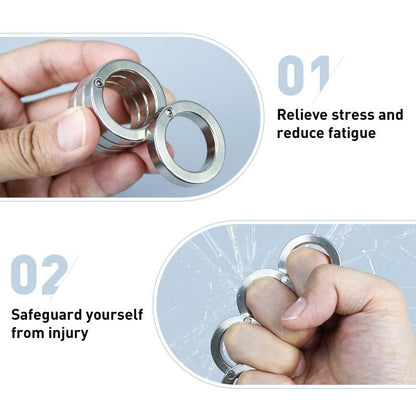 Portable 4 Ring Fidget Spinner Toy