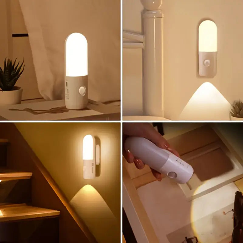 LED Motion Night Lamp - Rechargeable Wall Torch Light