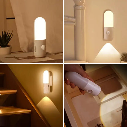 LED Motion Night Lamp - Rechargeable Wall Torch Light
