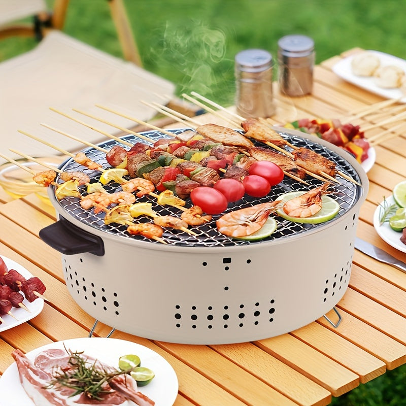 Smokeless Electric Grill with Non-Stick Griddle and Grease Tray