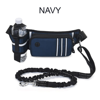 Adjustable Hands-Free Dog Leash with Pouch