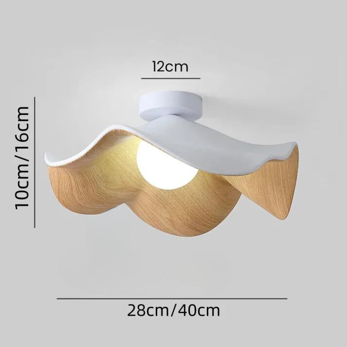 Natural Wood Floral Ceiling Light