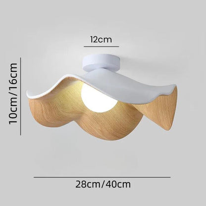 Natural Wood Floral Ceiling Light
