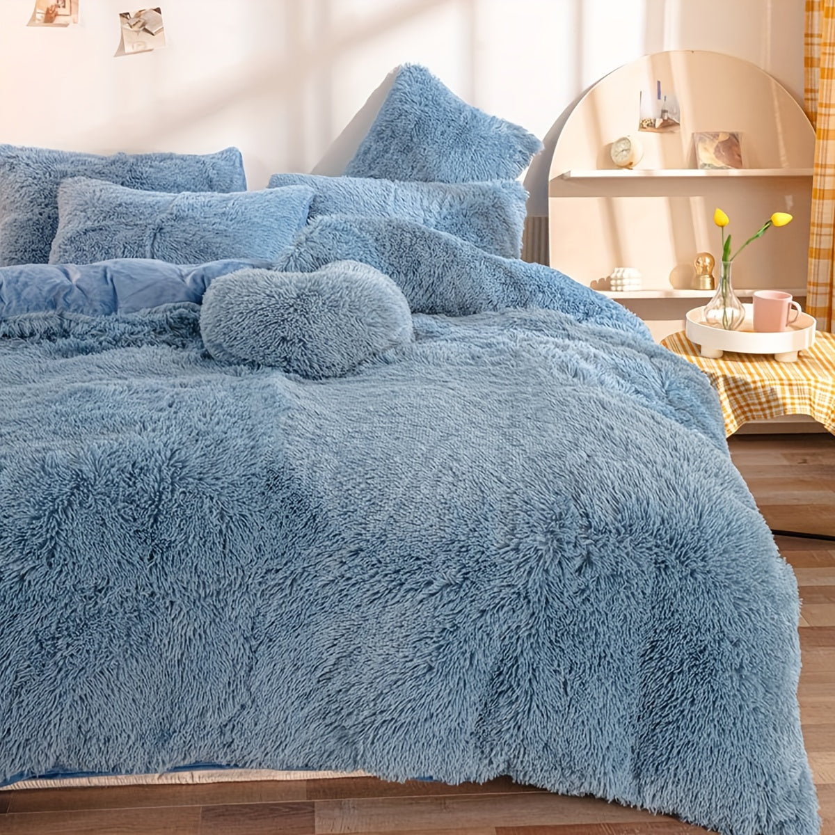 Soft Plush Velvet Duvet Cover Set for Cozy Bedding
