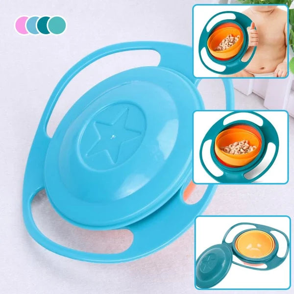 Easy Spill Proof Rotating Food Bowl