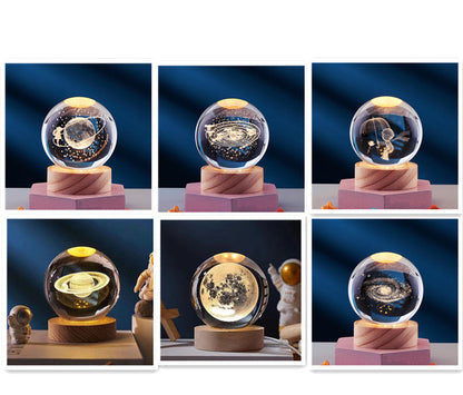 Colorful Crystal LED Bedside Lamp