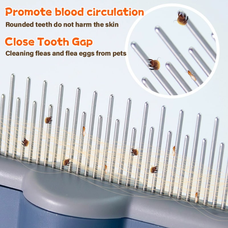 Pet Grooming Brush with Soft Fur Care