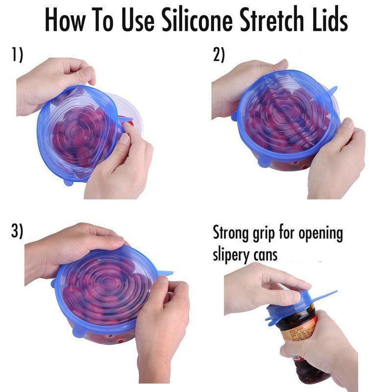 Flexible Silicone Bowl Covers 6 Pack