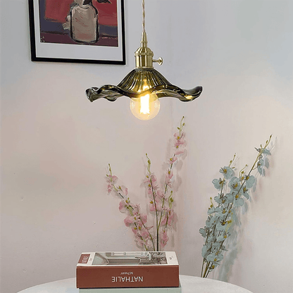 Beautiful Floral Glass Pendant Ceiling Light